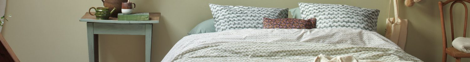 Dekbedovertrekken met breipatroon