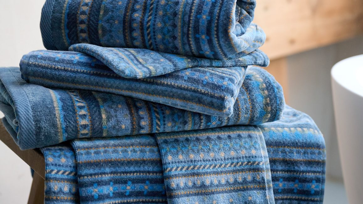 Blauw badtextiel