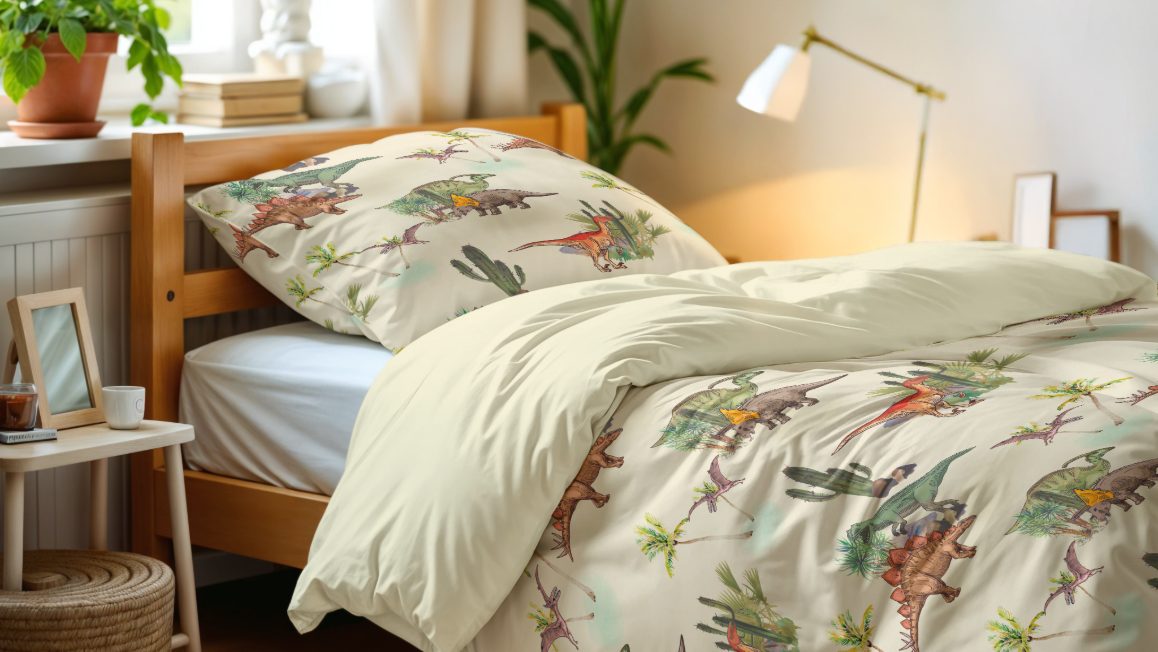 Kinderdekbed, 135 x 200 cm, set dinosaurus, vierseizoenendekbed voor Kinderdekbed, 135 x 200 cm, set dinosaurus, vierseizoenendekbed voor