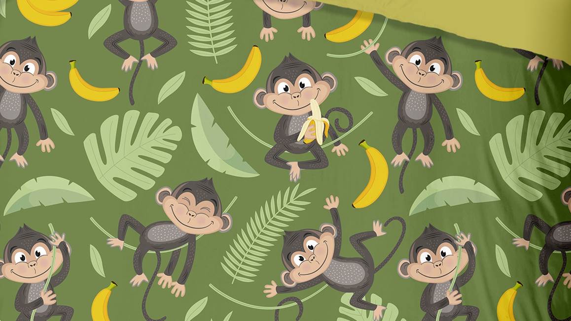 Good Morning Monkey dekbedovertrek