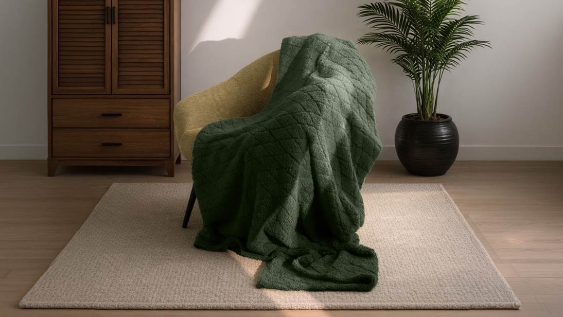 Unique Living Ezra fleece plaid