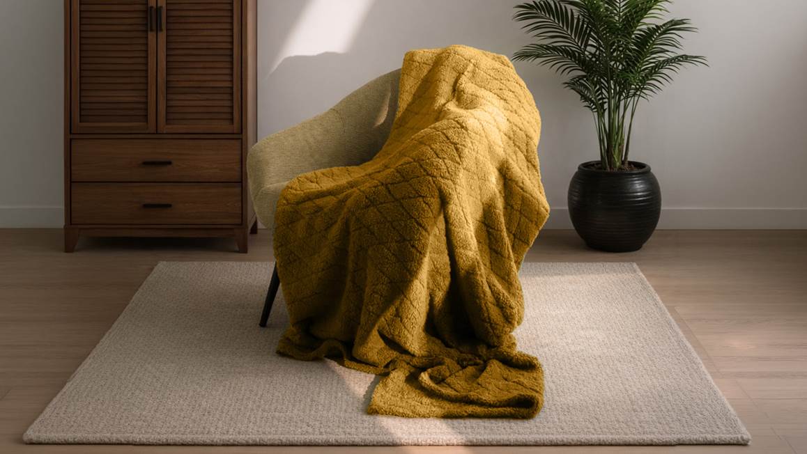 Unique Living Ezra fleece plaid