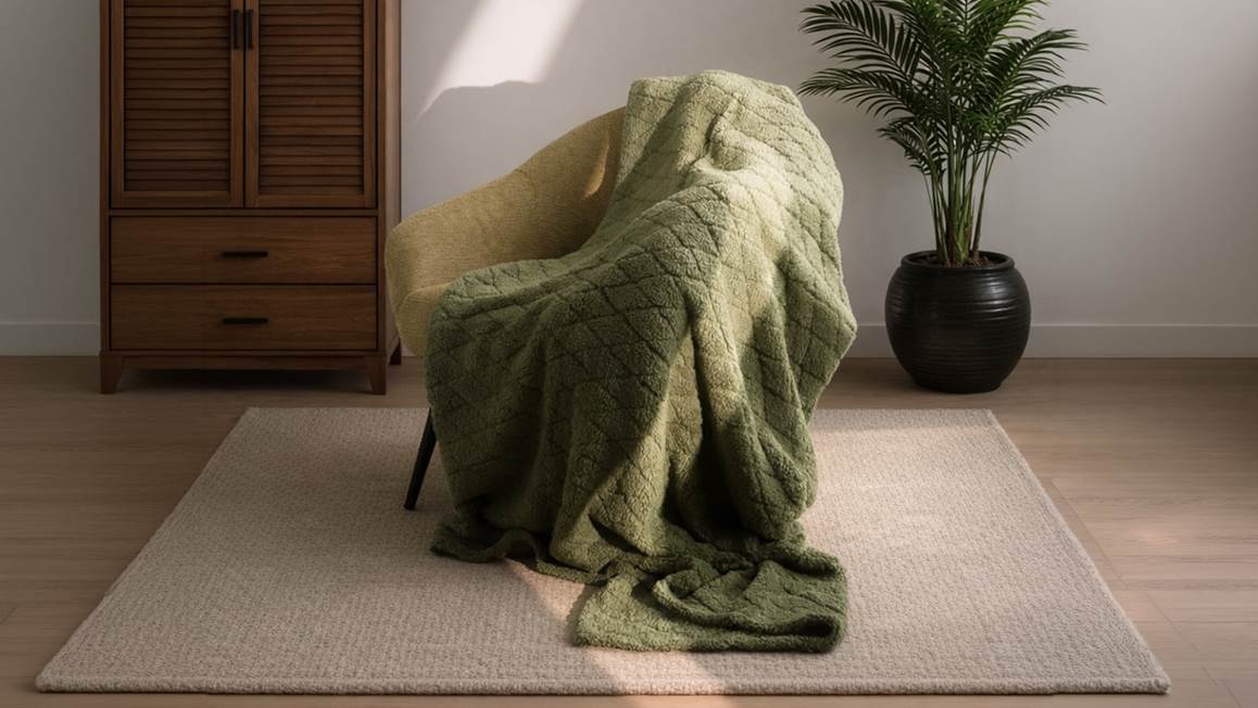 Unique Living Ezra fleece plaid