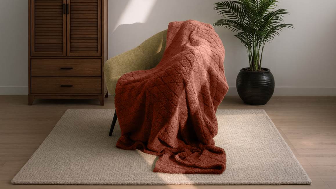 Unique Living Ezra fleece plaid