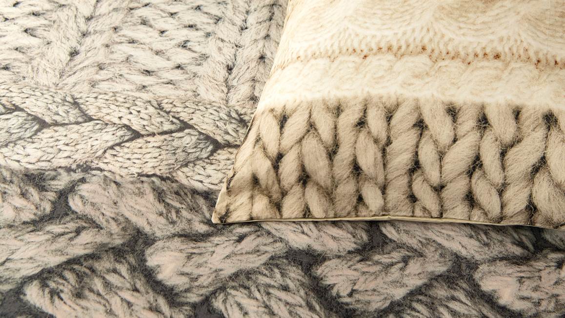 Snoozing Knitted Wool flanel dekbedovertrek