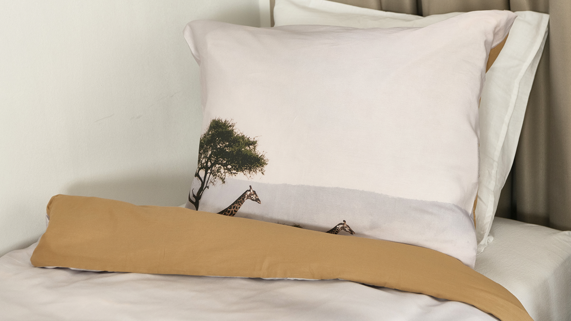 Snoozing African Animals flanel dekbedovertrek