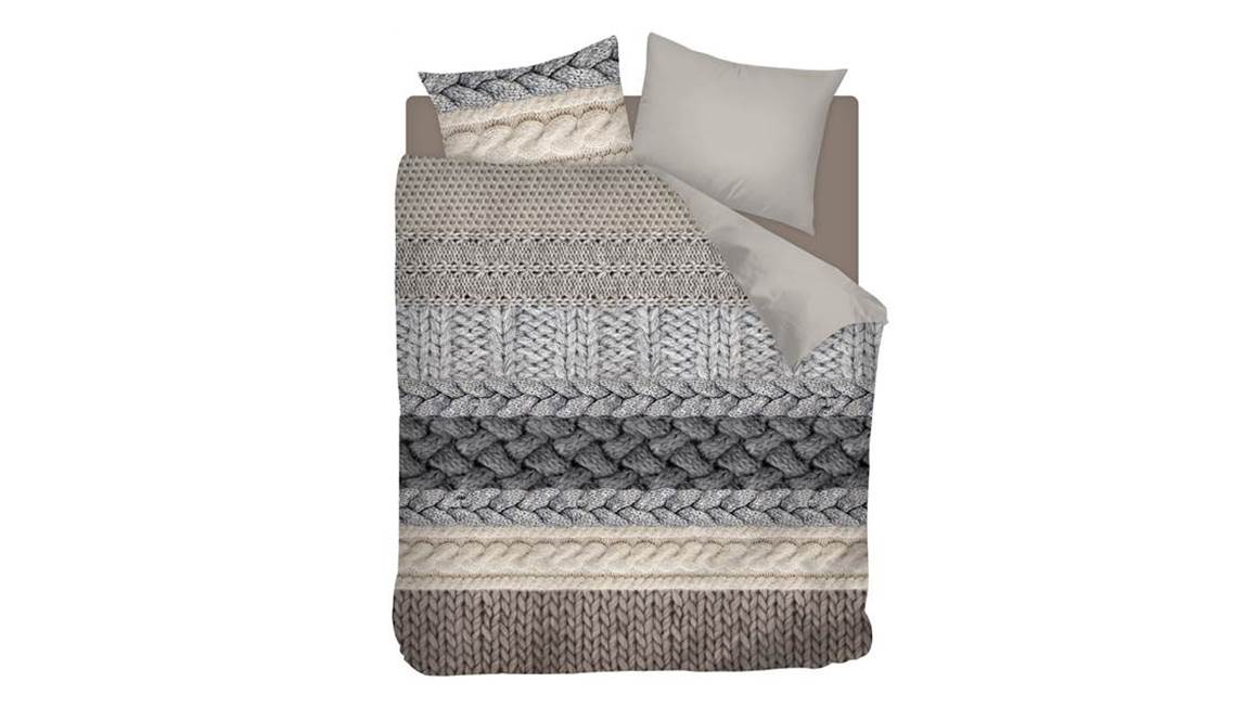 Snoozing Knitted Wool flanel dekbedovertrek