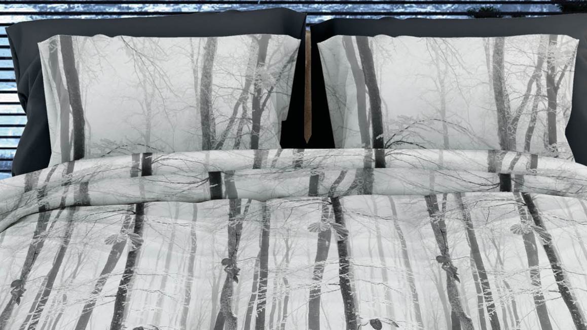Romanette Winterwood flanel dekbedovertrek