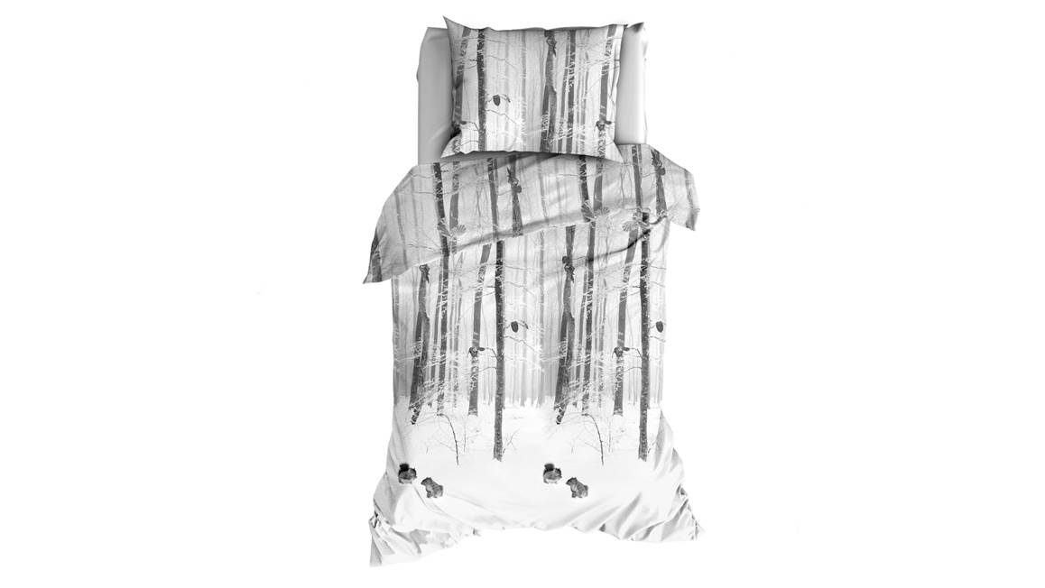 Romanette Winterwood flanel dekbedovertrek