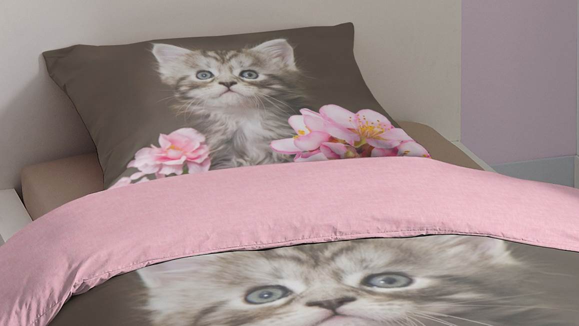 Good Morning Cat flanel dekbedovertrek