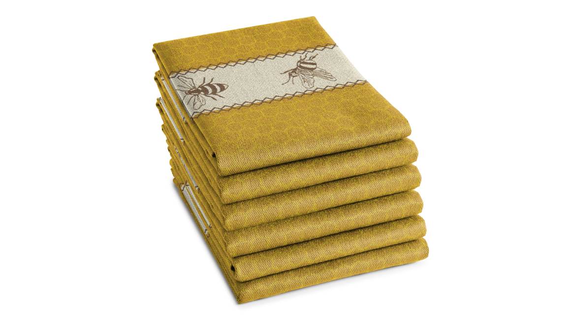 DDDDD Bees Theedoek (set van 6)