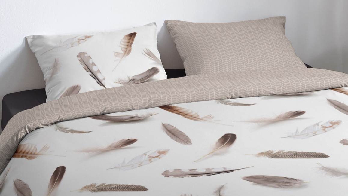 Good Morning Feathers flanel dekbedovertrek