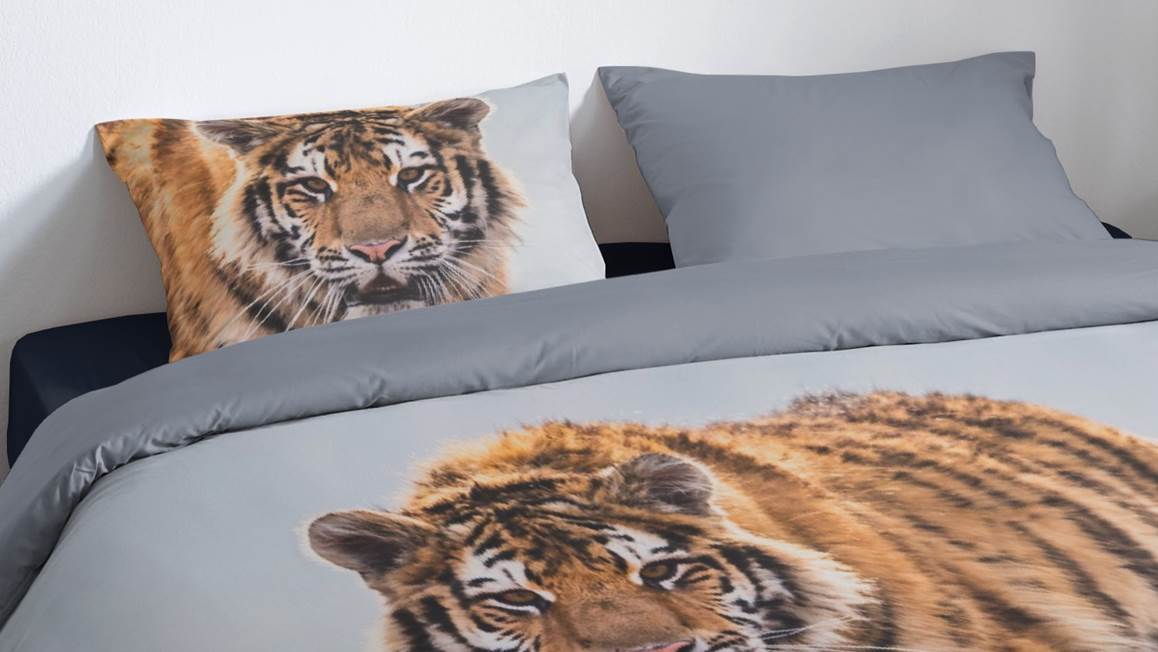 spel Spaans vloeistof Good Morning Tiger dekbedovertrek - Multi - Smulderstextiel.be