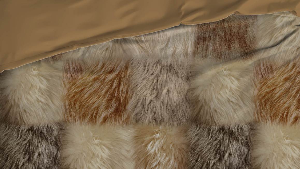 Satin d'Or Fur dekbedovertrek