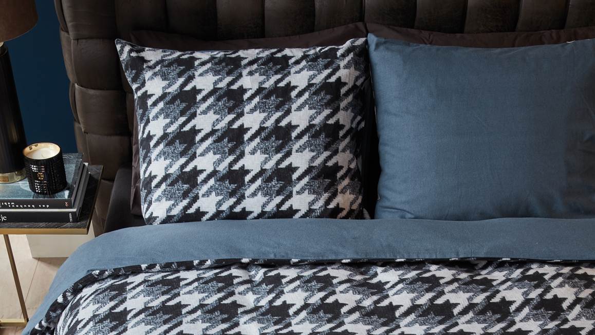 Rivièra Maison Pied de Poule flanel dekbedovertrek