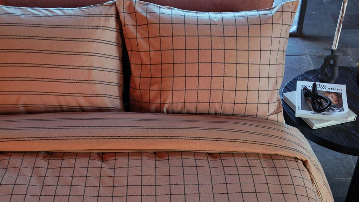 VTWonen Grid flanel dekbedovertrek