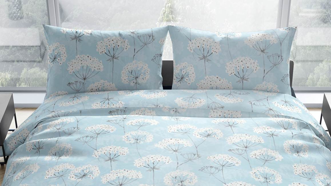 Romanette Sneeuwbloemen flanel dekbedovertrek