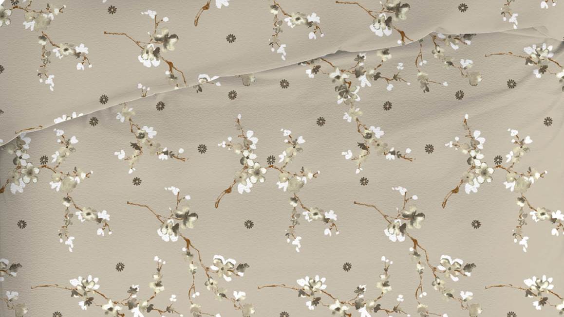 Romanette Winterblossom flanel dekbedovertrek