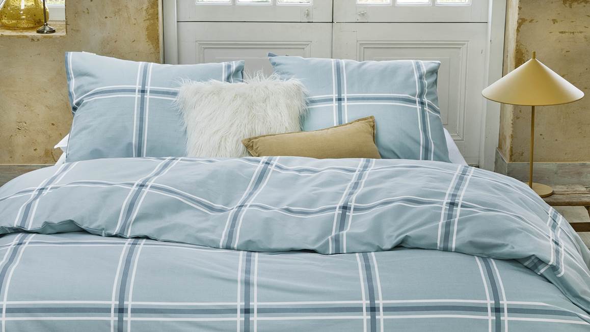 Walra Soft Squares flanel dekbedovertrek 