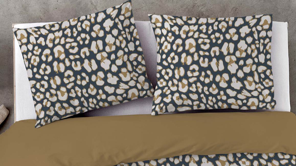 Byrklund Lazy Leopard dekbedovertrek