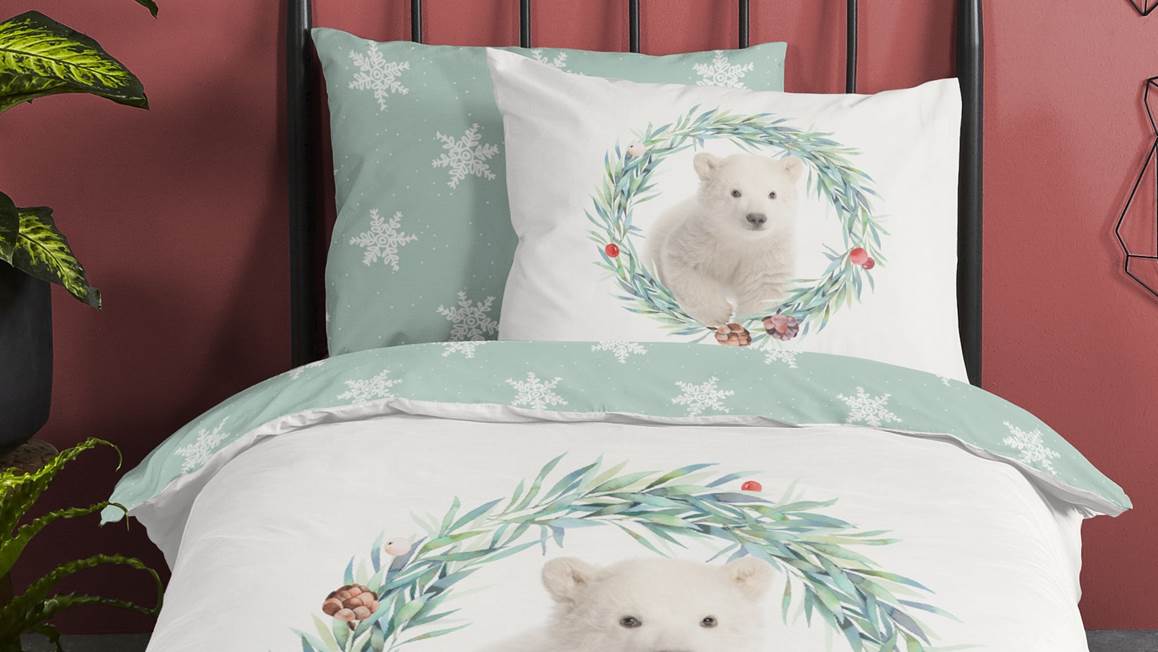 Good Morning Icebear flanel dekbedovertrek
