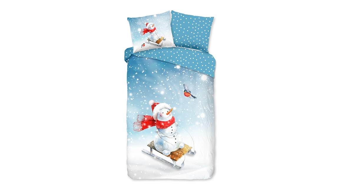 Good Morning Snowfun flanel dekbedovertrek