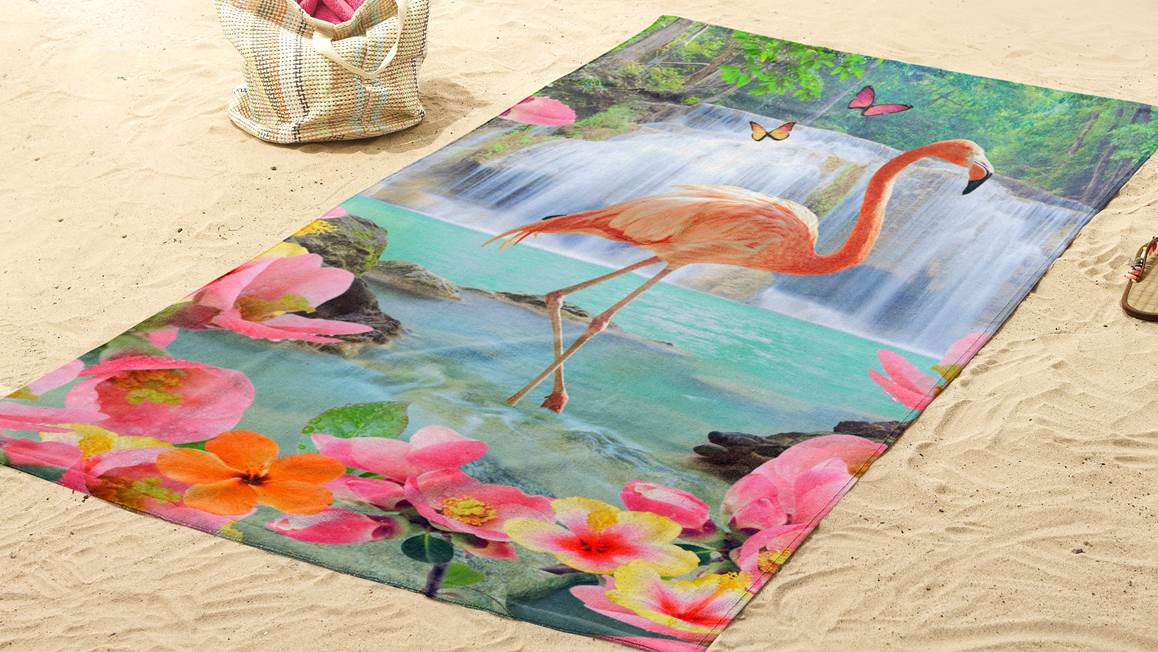 Good Morning Flamingo strandlaken