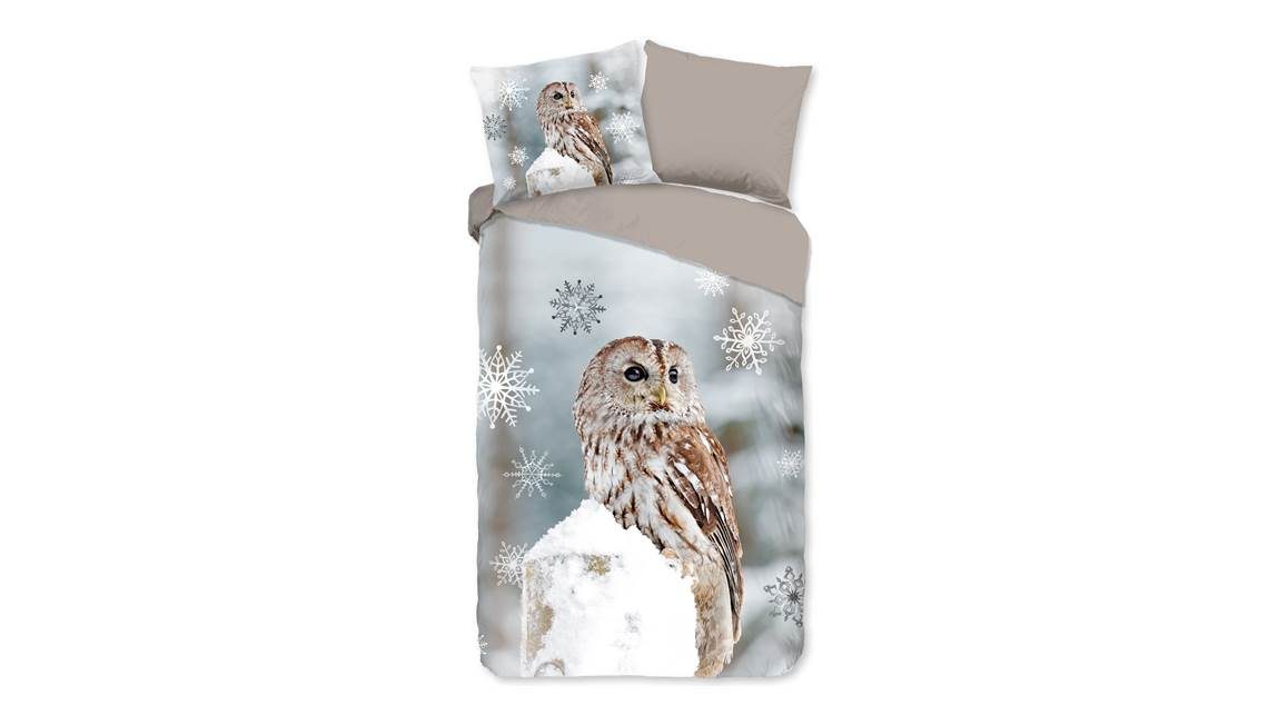 Good Morning Owl flanel dekbedovertrek