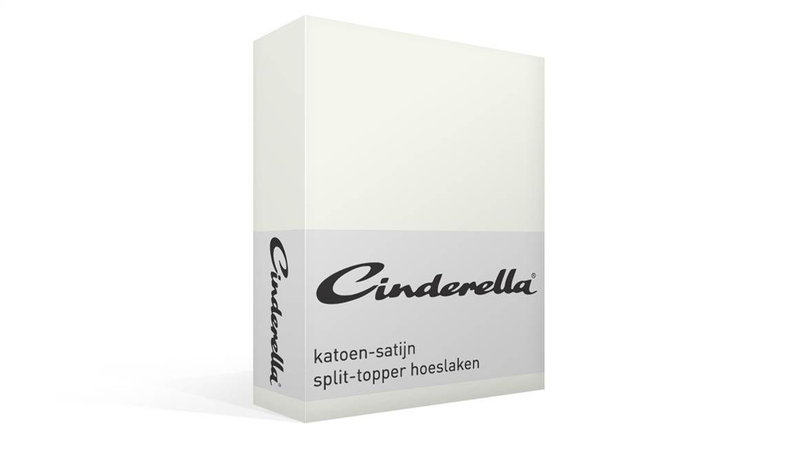 Cinderella katoen-satijn split-topper hoeslaken
