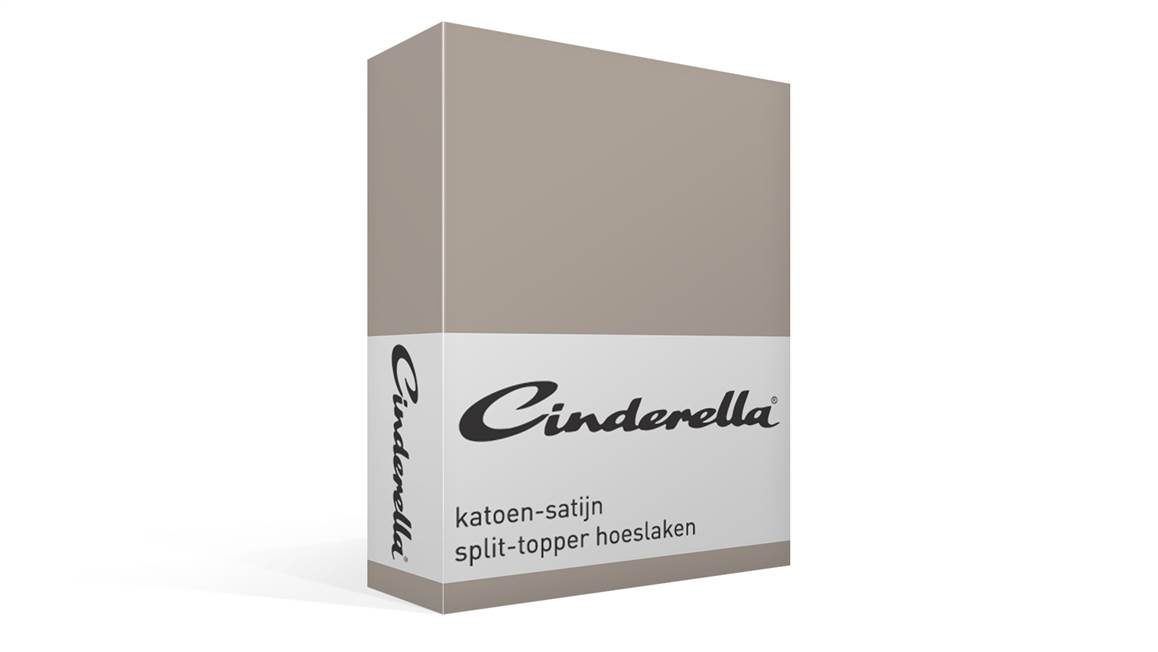 Cinderella katoen-satijn split-topper hoeslaken