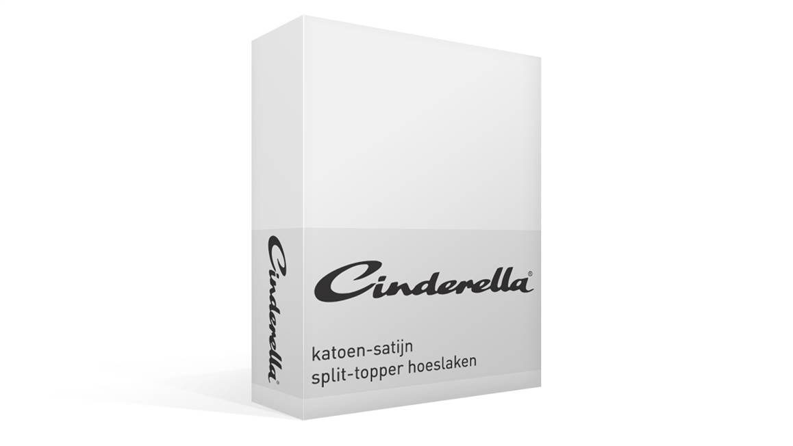 Cinderella katoen-satijn split-topper hoeslaken