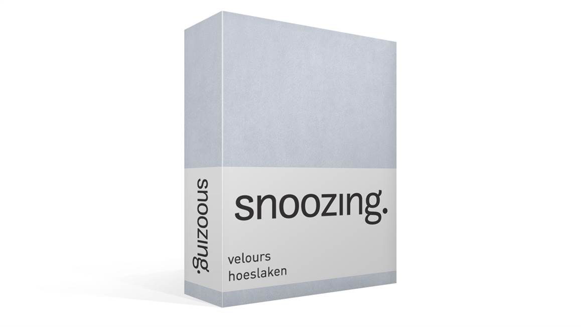 Snoozing velours hoeslaken