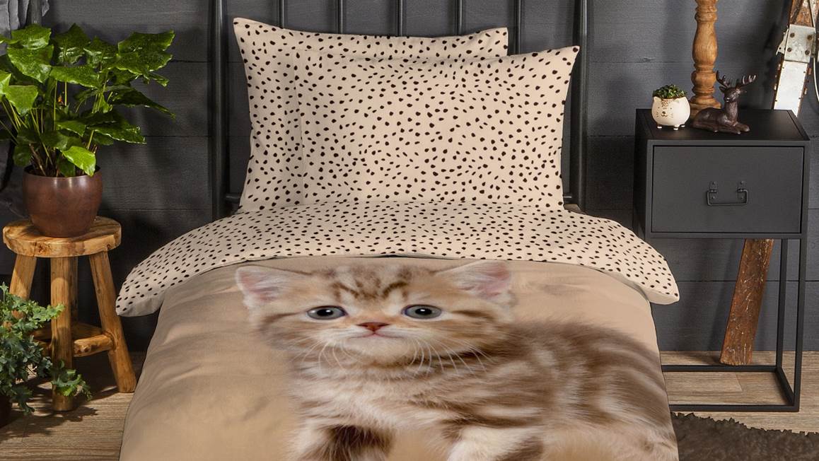Good Morning Kitty flanel dekbedovertrek