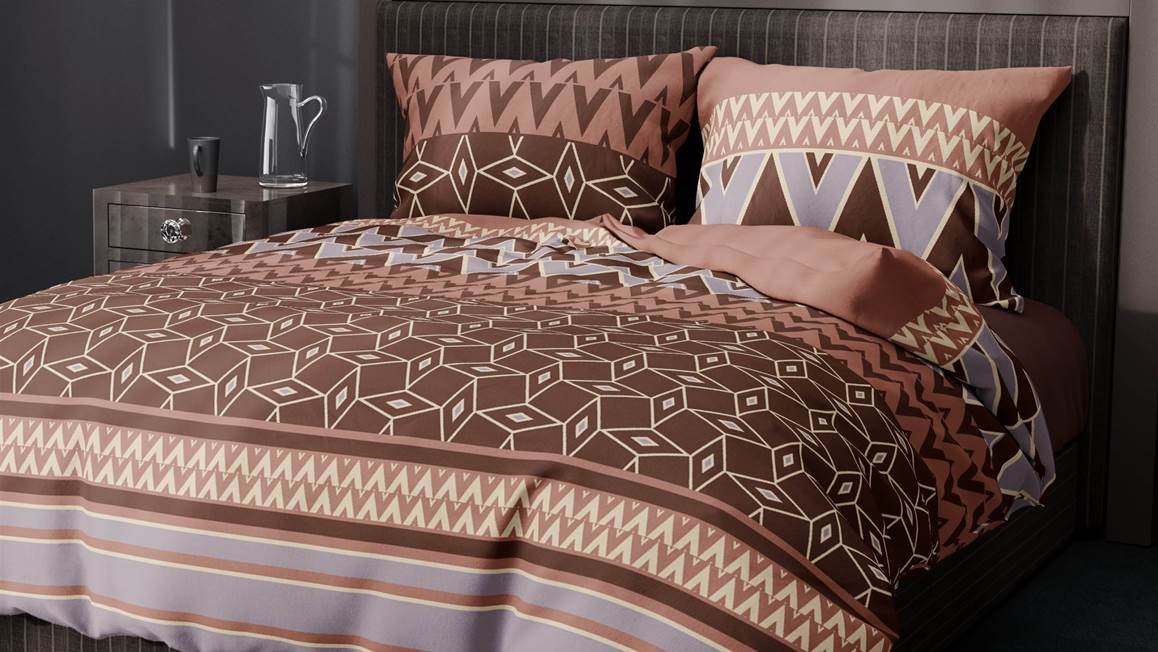Romanette Lombok Dekbedovertrek Brick Smulderstextiel be