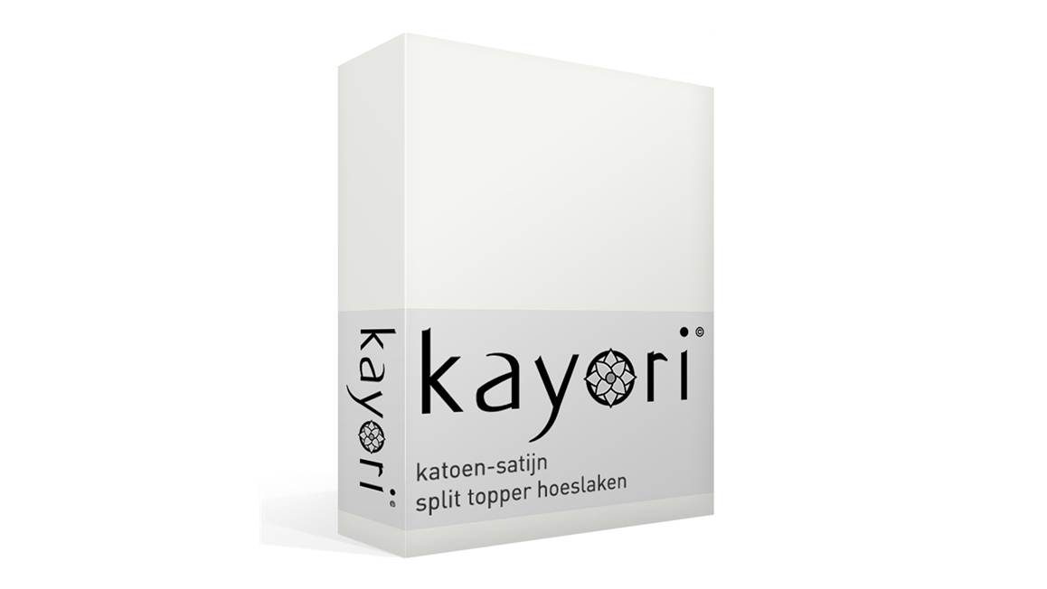 Kayori Edo katoen-satijn split-topper hoeslaken