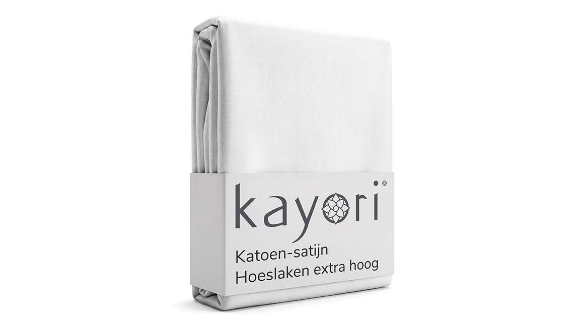 Kayori Edo katoen-satijn hoeslaken extra hoog