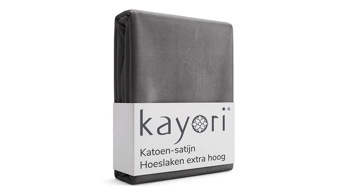 Kayori Edo katoen-satijn hoeslaken extra hoog