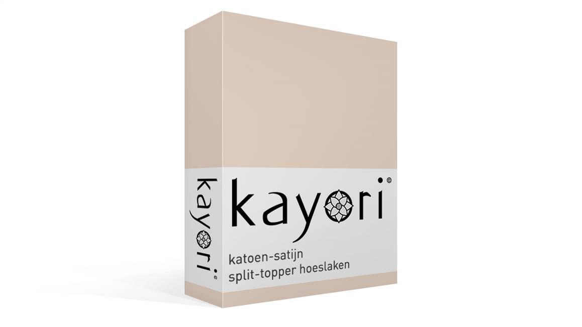 Kayori Edo katoen-satijn split-topper hoeslaken