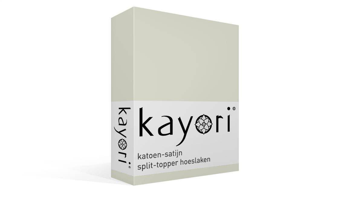 Kayori Edo katoen-satijn split-topper hoeslaken