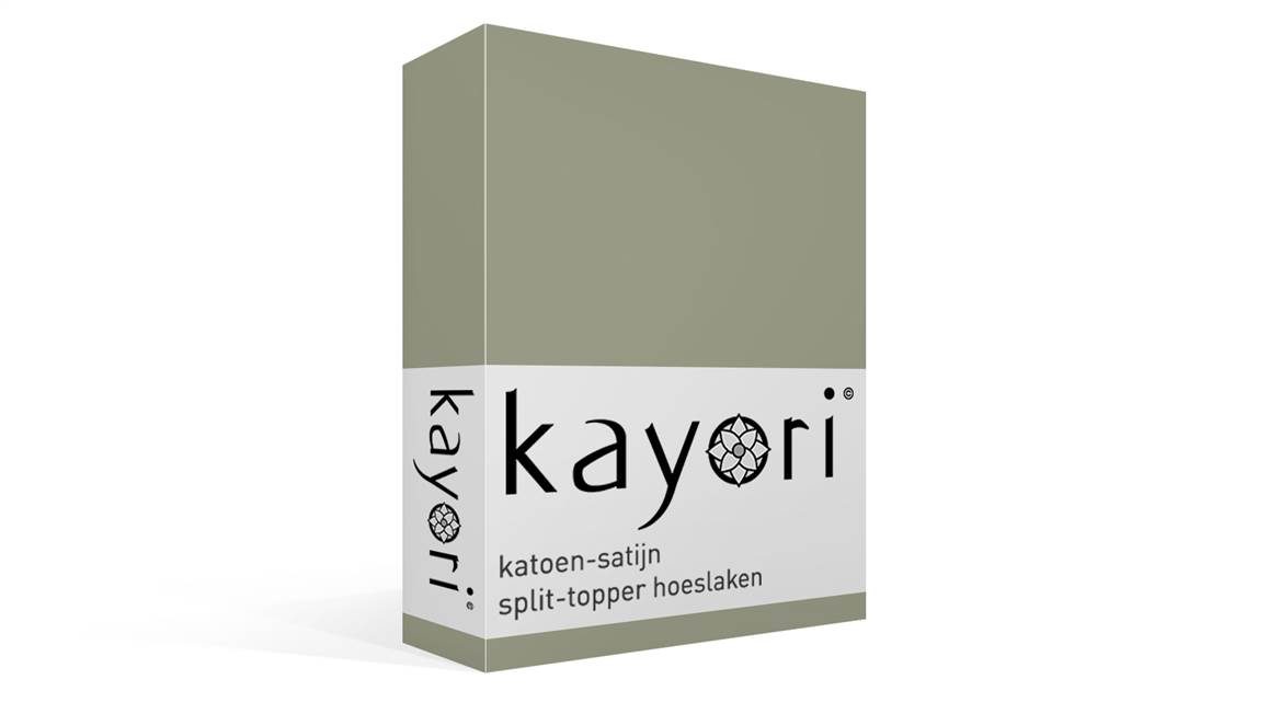 Kayori Edo katoen-satijn split-topper hoeslaken