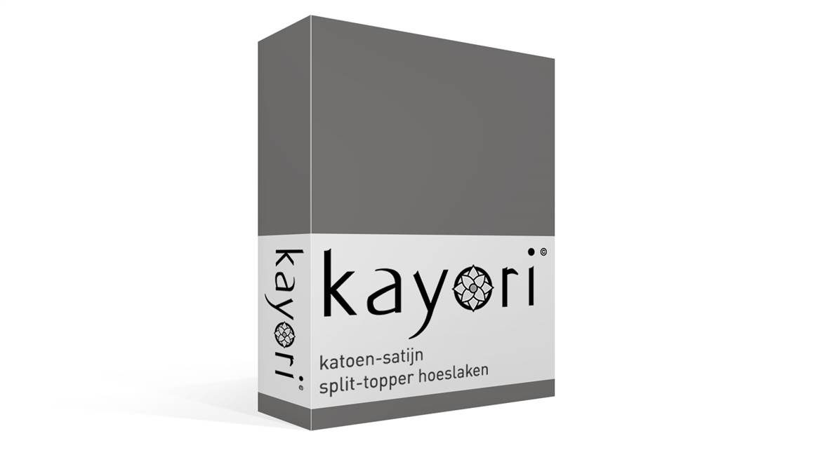 Kayori Edo katoen-satijn split-topper hoeslaken