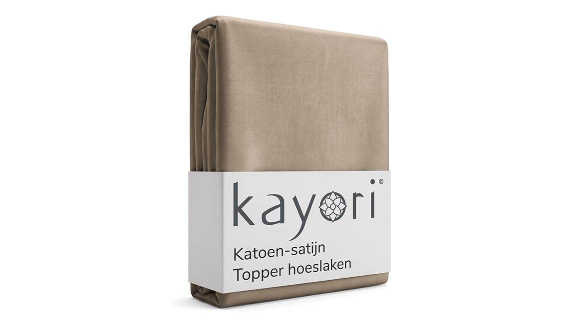 Kayori Edo katoen-satijn topper hoeslaken