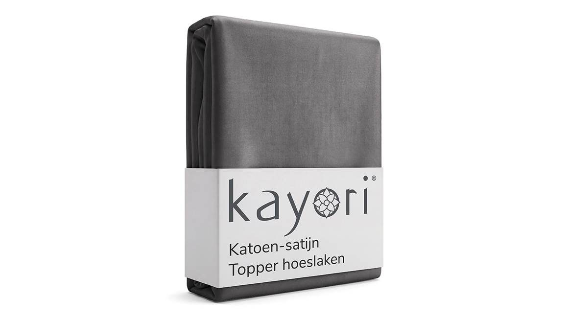 Kayori Edo katoen-satijn topper hoeslaken