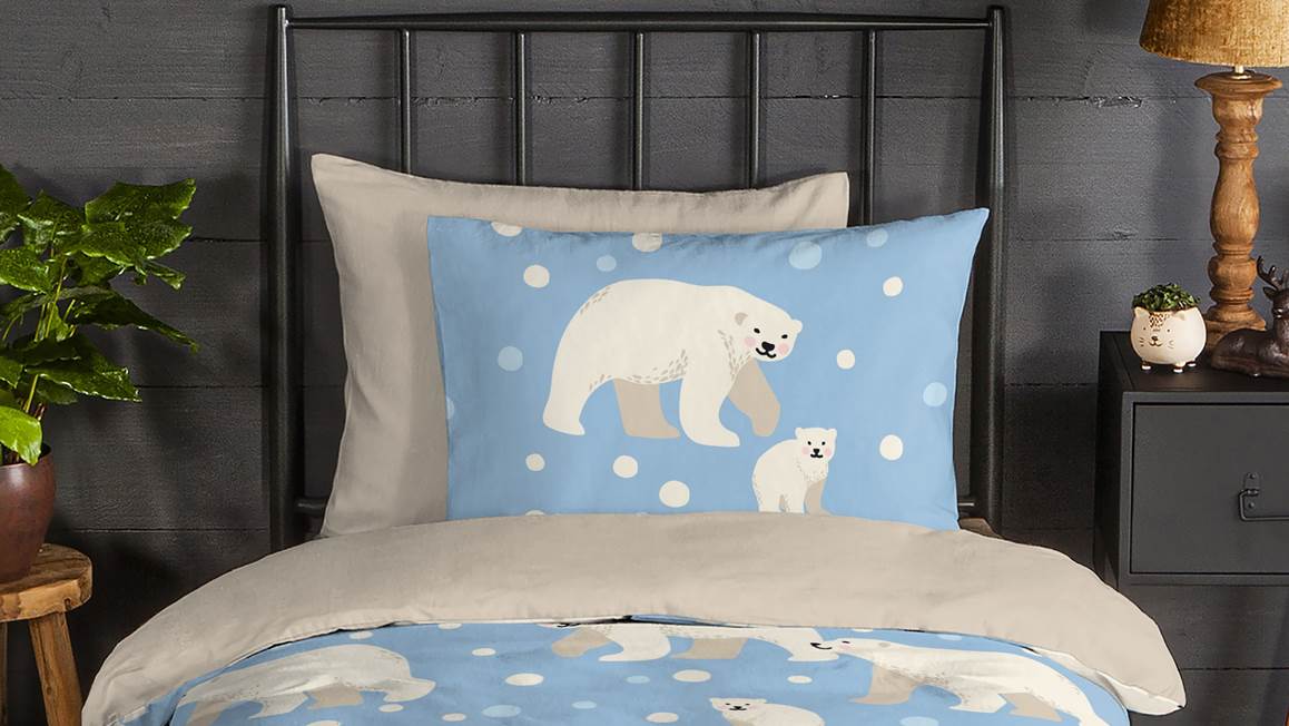 Good Morning Polar Bear flanel dekbedovertrek