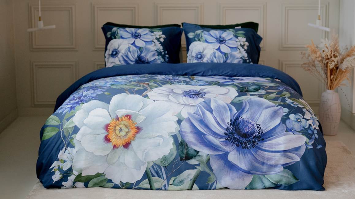 Snoozing Blue Garden dekbedovertrek