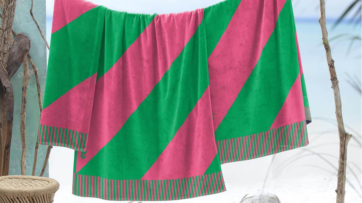 Seahorse Colorblock Stripe strandlaken