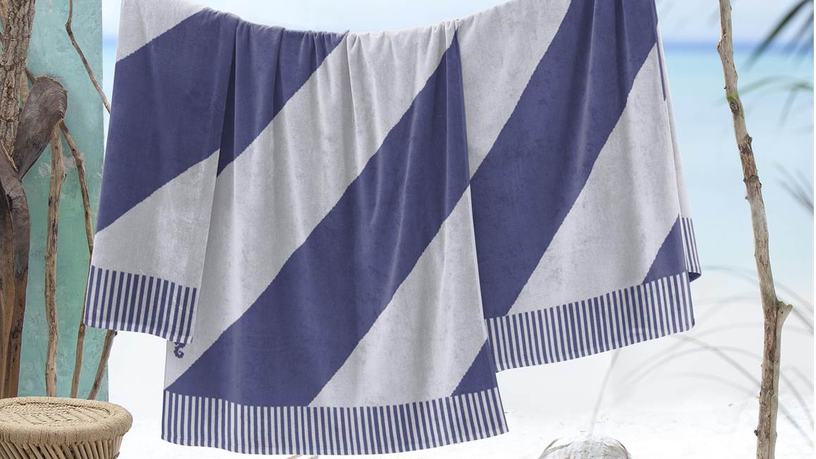 Seahorse Colorblock Stripe strandlaken