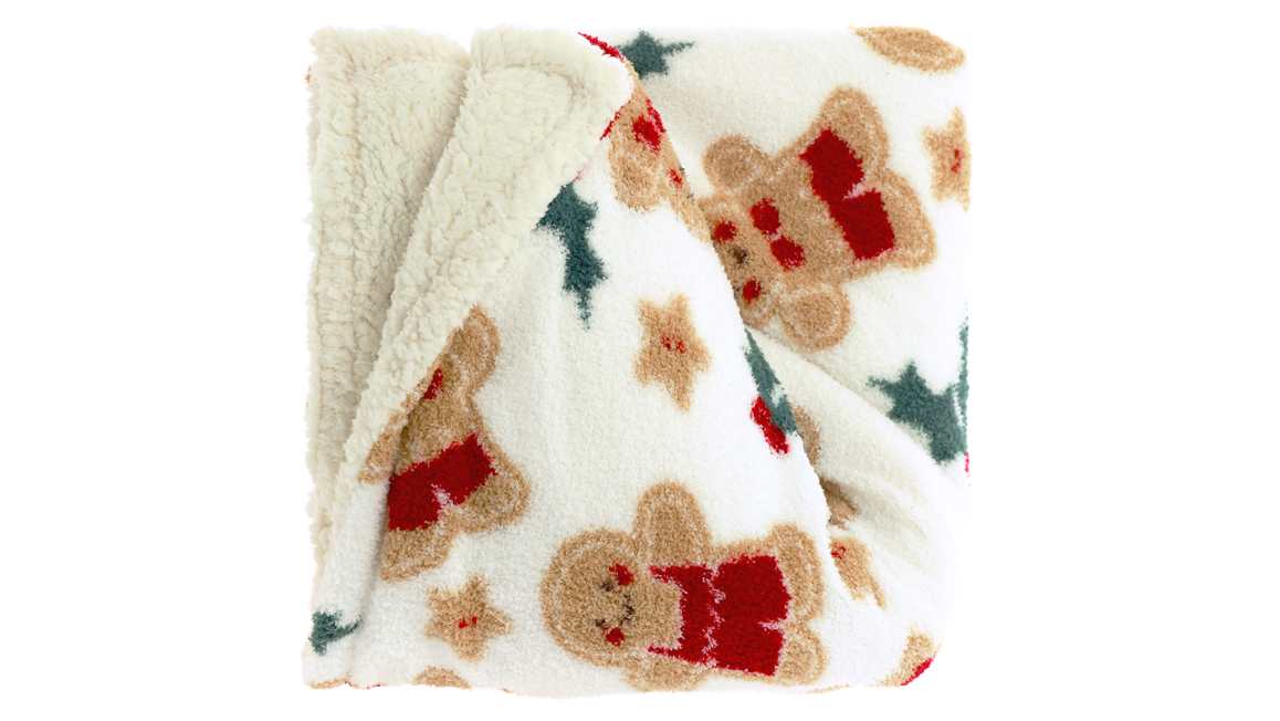 Unique Living Cookie fleece plaid