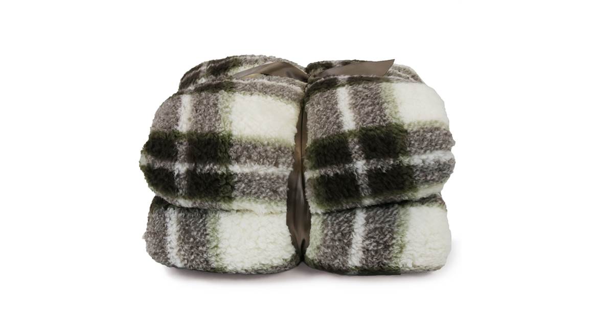 Unique Living Tris fleece plaid