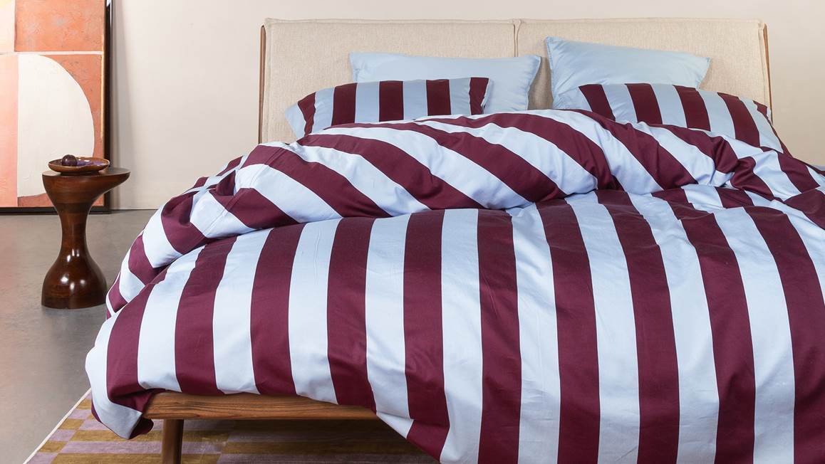 Essenza Minte Stripe dekbedovertrek